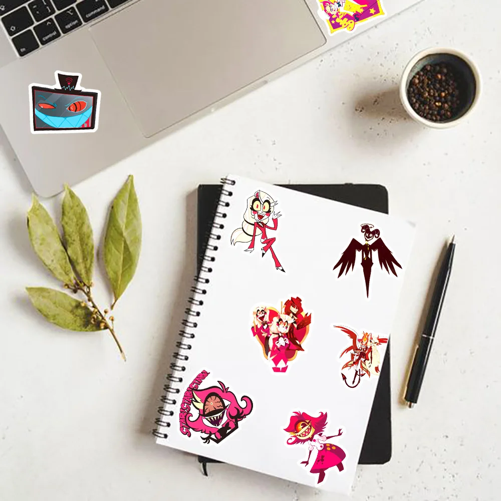 10/50PCS Cartoon Animation Hazbin-Hotel Stickers Personalized Creative DIYPhone Case Helmet Motorcycle Helmet Waterproof Decal