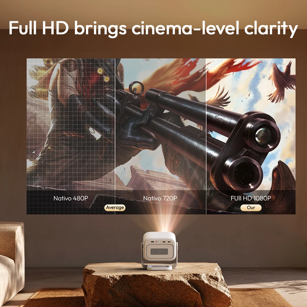 BYINTEK U90 Projector 4K Full HD1080P Cinema Android 11.0 WiFi Mini Portable 1080P Home Theater Video DLP Projector with Battery - Image 4