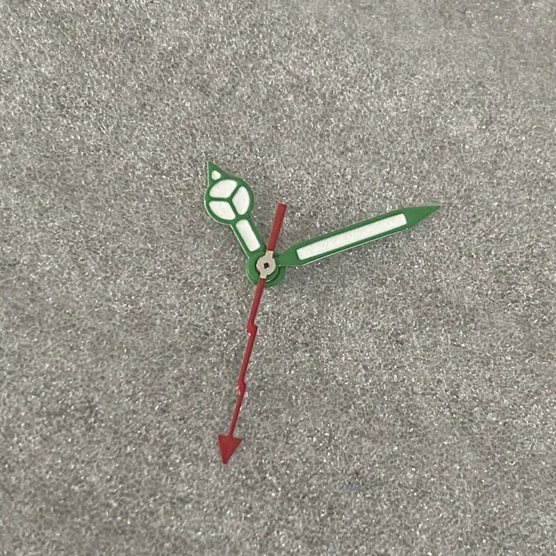 

Green Border White Three Needle Watch Hands Glow in the Dark Suitable for Installing NH35 NH36 4R Watch Accessories