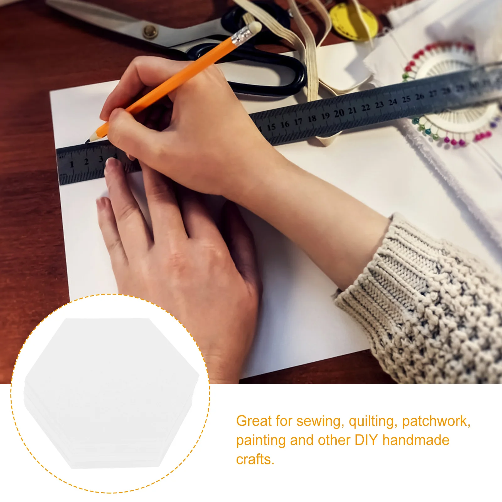 

60 Sheets Hexagon Patchwork Drawing Painting Paper Quilting Craft Supplies English Paper Piecing Quilting Templates