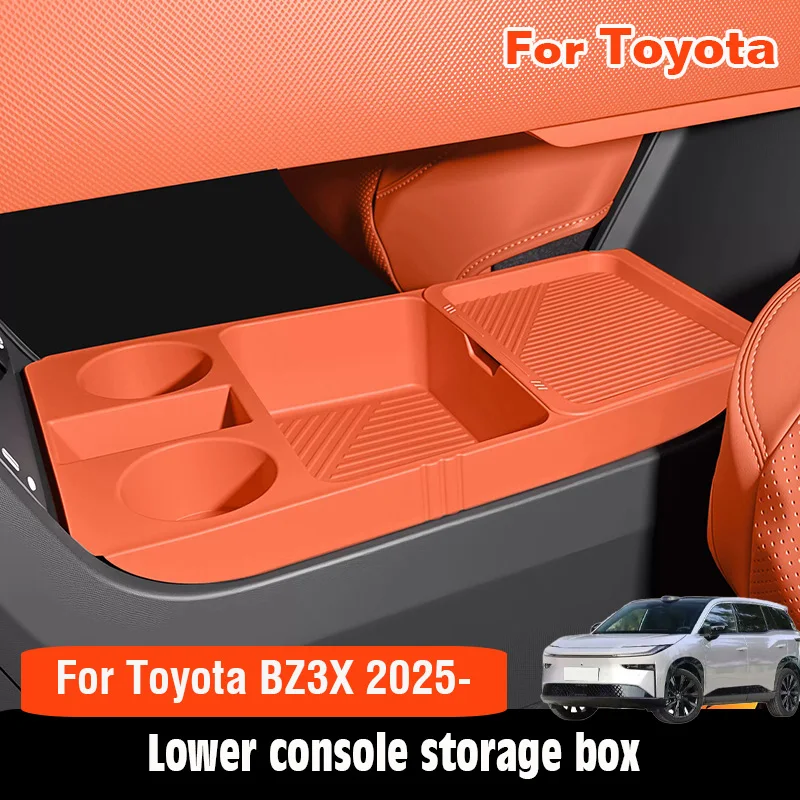 

For Toyota BZ3X 2025 2026 Multifunctional storage tray Car Lower Center Console Armrest Organizer Storage Box Accessories