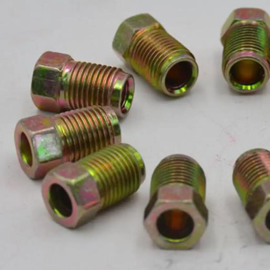 Lots 10 10mmx1mm Brake Pipe Screw Nuts for 3/16'' Braking Steel Tube Motor