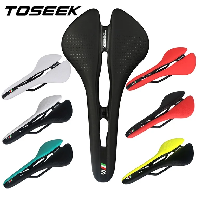 

TOSEEK Bicycle Saddle Mountain Bike Saddle Ultralight Bicycle Seat Cushion Comfortable MTB Rail Seats for Road Folding Cycling