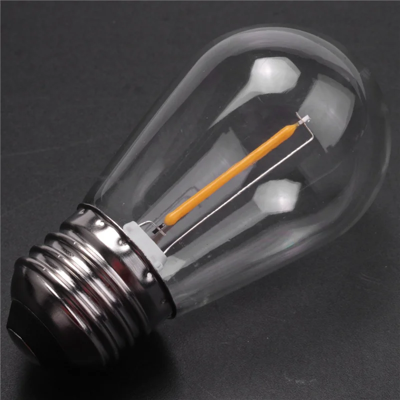

ABUP-30 Pack 3V LED S14 Replacement Light Bulbs Shatterproof Outdoor Solar String Light Bulbs Warm White