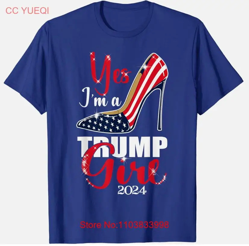 Yes I Am A Trump Girl Stilettos High Heel US Flag Unisex T-Shirt royal blue