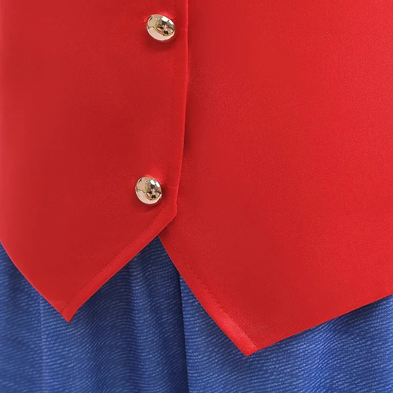 Цельный костюм для косплея, аниме Луффи, король пирата, комплект из двух предметов, игрушка для ролевых игр, детский сценический костюм для ролевых игр, ткань