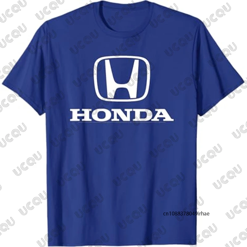 Новая летняя мужская и женская хлопковая футболка с принтом Honda, простые мотоциклетные футболки с короткими рукавами, уличные повседневные уличные топы