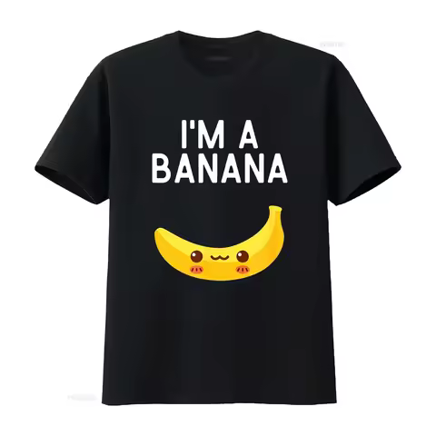 I m A Banana T Shirt Funny Costume Lazy vintage Washed graphic Stretched Stylish Versatile fashion Breathable