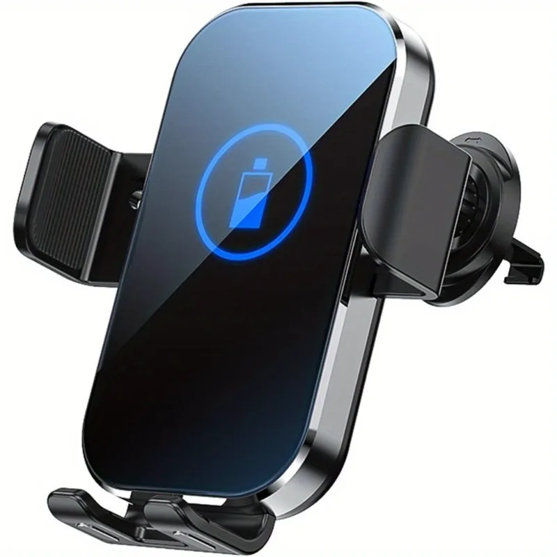 15W Fast Wireless Car Charger Holder, Automatic Clamping Holder, Compatible with iPhone 14 13 12 11 10, Samsung Galaxy Series