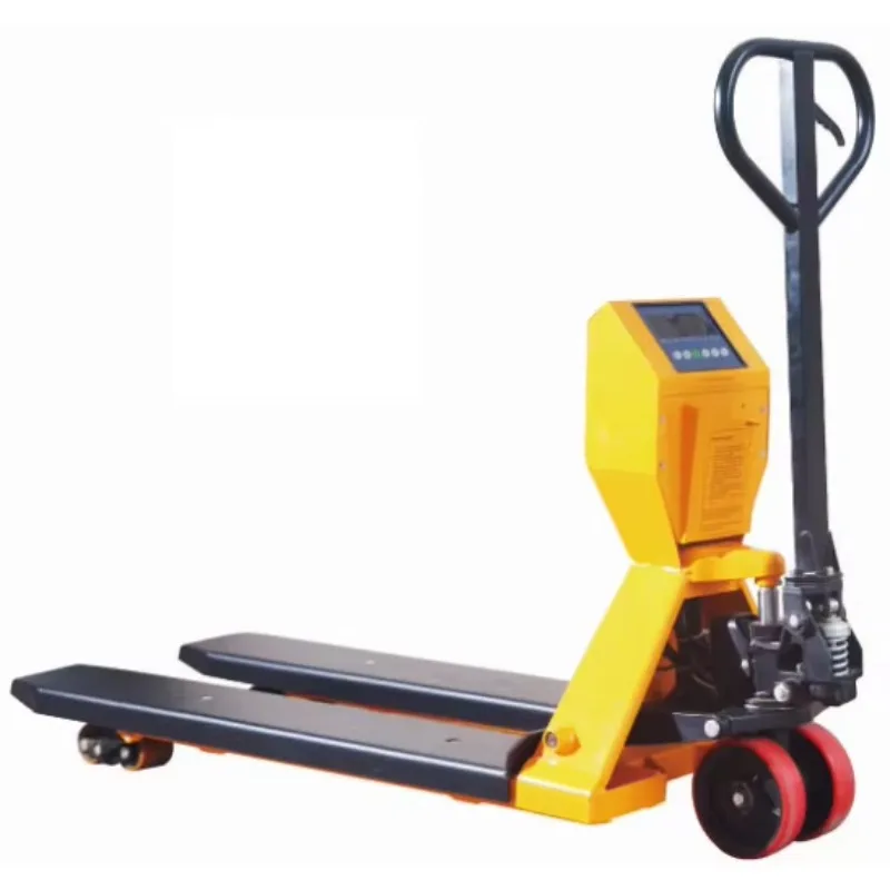 Stable Manual Pallet Truck With Integrated Weighing Scale For Factory Pallet Transport Goods Daily Cargo Sorting Processing Task
