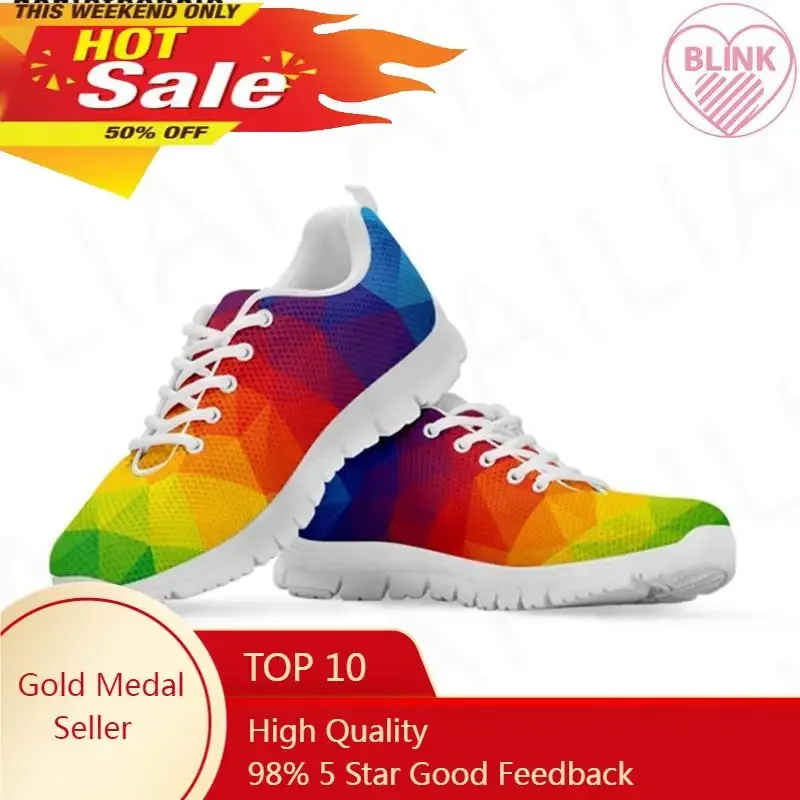 Scarpe da ginnastica da uomo Moda Scarpe streetwear da uomo Bandiera arcobaleno Modello orgoglio Scarpe basse Scarpe sportive comode