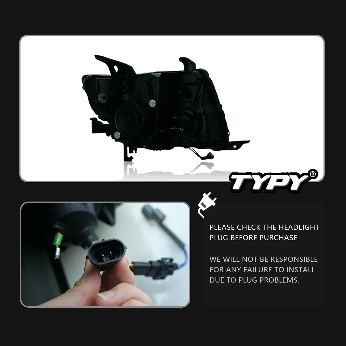 

TYPY New LED Head Lamp Upgrade Modified For Mitsubishi Pajero 2005-2020 Headlight Dynamic Signal Head Lamp Auto Accessories