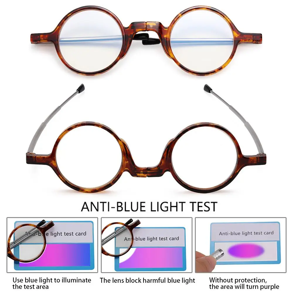 1PC Lightweight Mini Reading Glasses for Women & Men Compact Folding Reading Eyeglasses Portable Readers with Keychain Case
