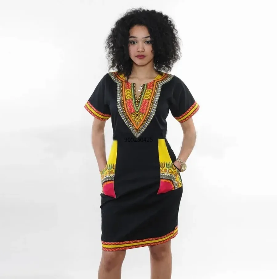 Vestidos africanos para mujer, ropa Sexy ajustada de viento nacional, bolso estampado de alta elasticidad, ropa africana a la cadera, tallas grandes 3xl, nueva venta