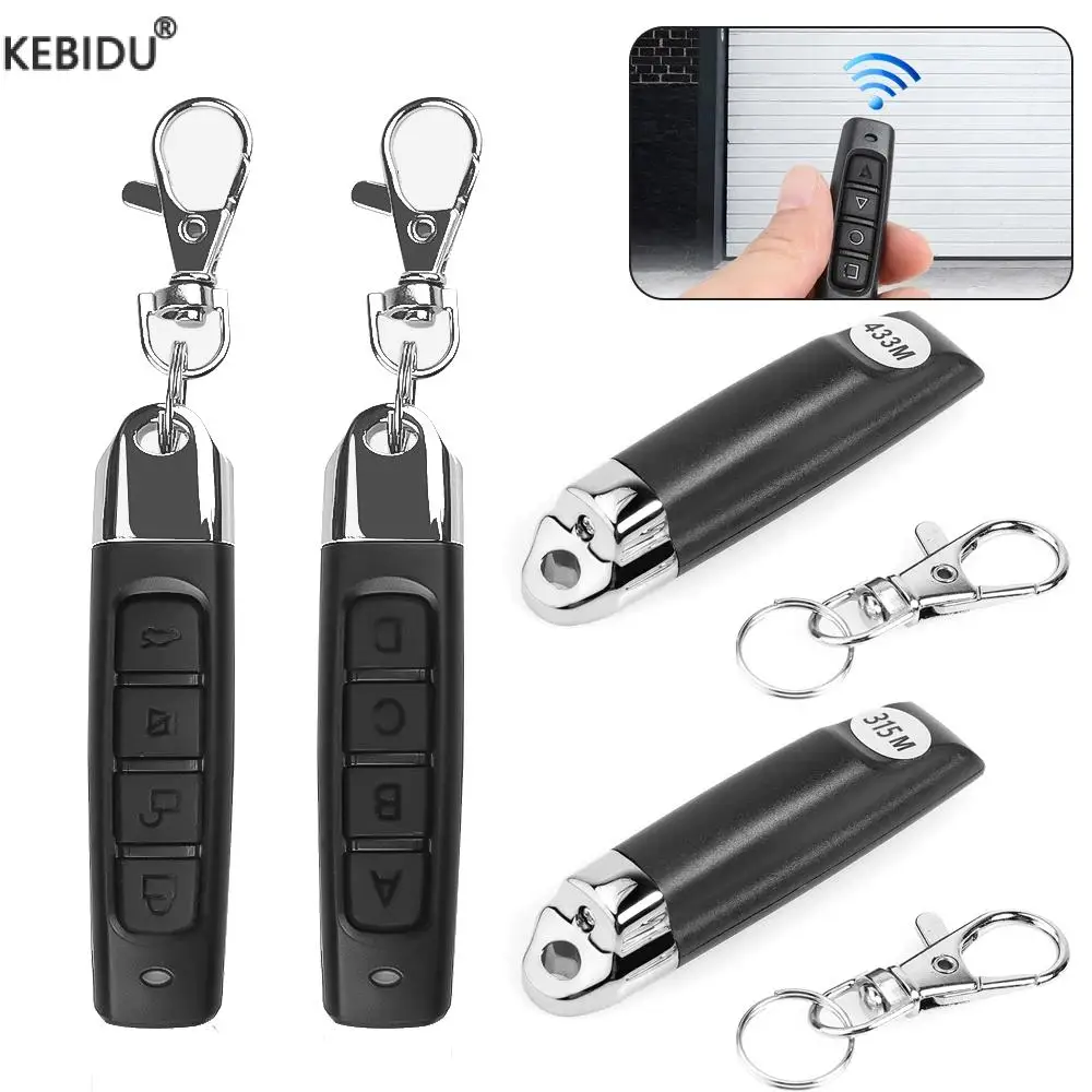 433MHz Door Remote Control Universal 4 Keys Copy Garage Remote Control Cloning Electric Gate Remote Controller Duplicator Key