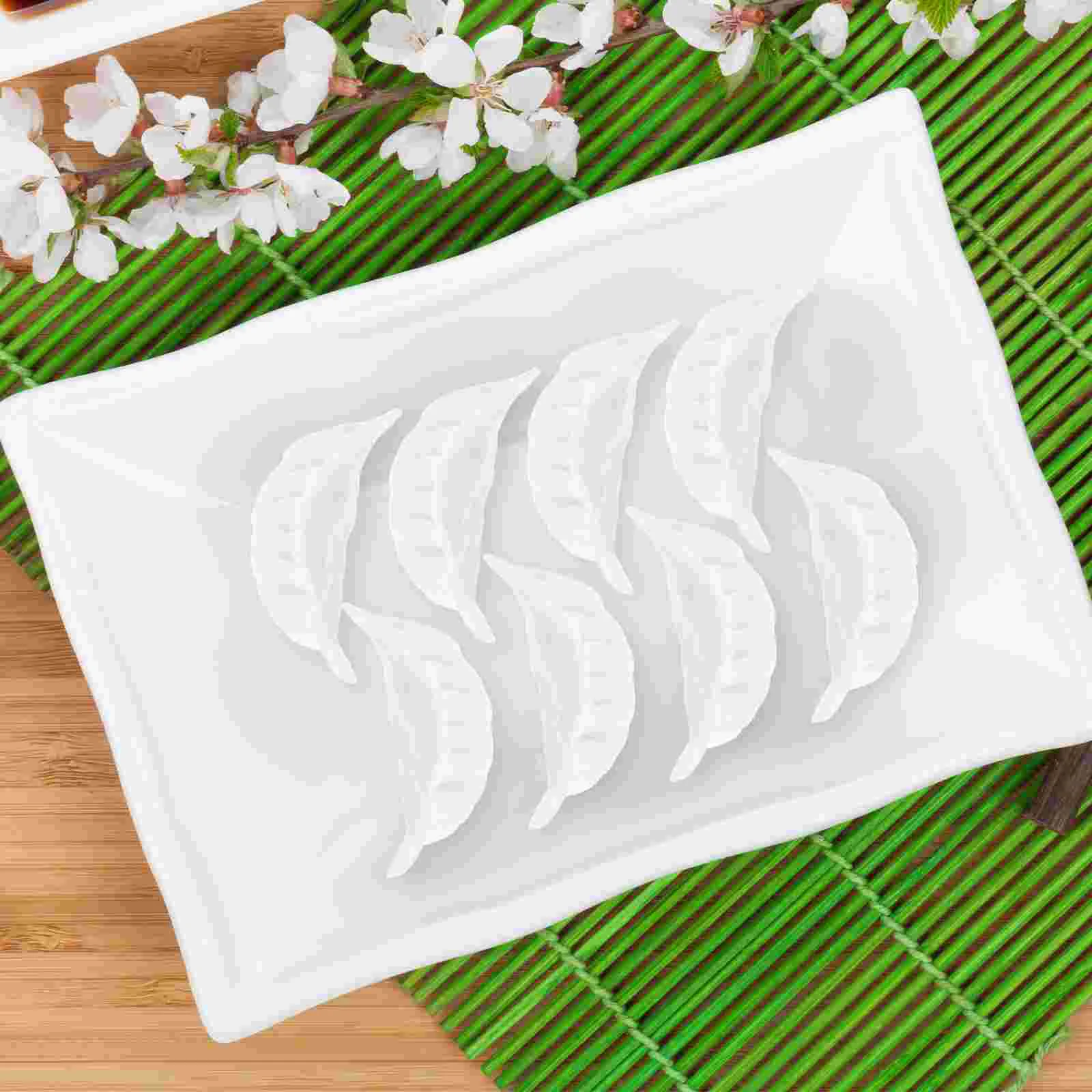 Models Kitchen Simulation Food Decor White Pvc Artificial Dumpling Decors Child