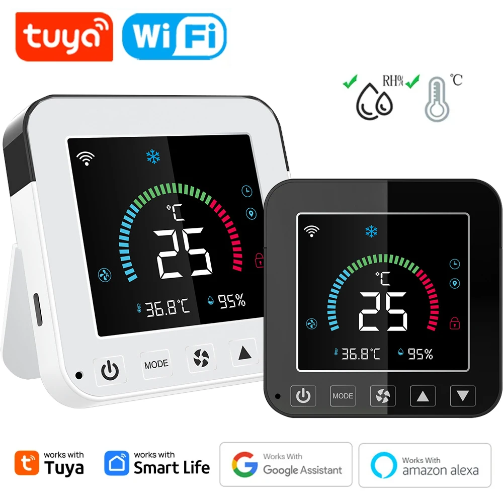 Tuya Smart WiFi IR Air Conditioner Thermostat AC Remote Controller Smart Life App with Temperature Sensor Via Alexa Google Home