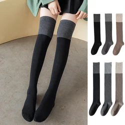 Women's Socks New Autumn And Winter Long Leg Socks Middle Tube Knee Length Contrast Color Cotton Casual Comfort Fashion Trend
