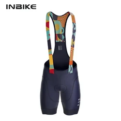 INBIKE Herren MTB Radfahren Trägerhose Fahrrad Reithose Mann Professionelle Fahrradshorts für Männer Rennrad Mountainbike Kleidung