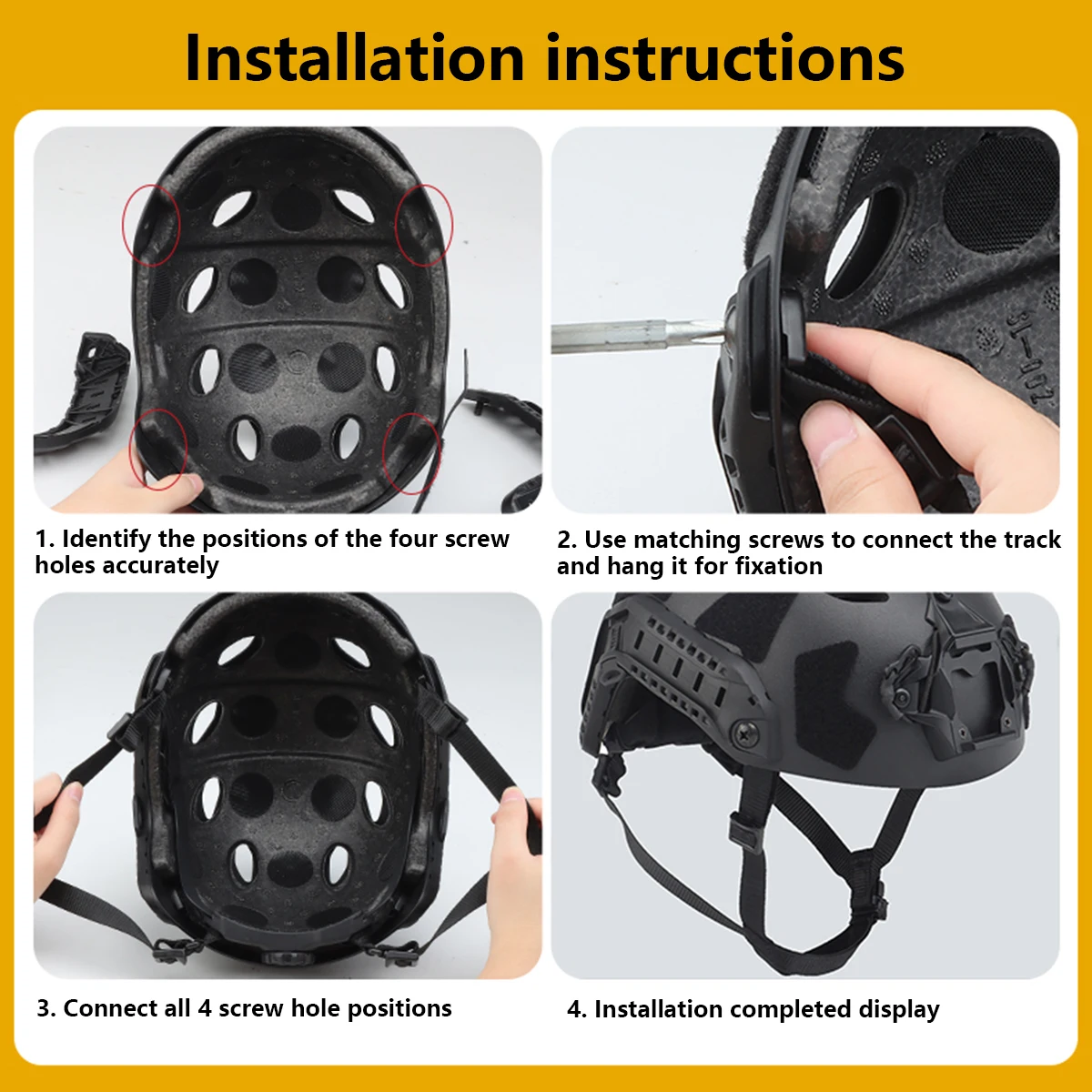 خوذة نظام التعليق الداخلي الرماية الصيد CS الخوذات قابل للتعديل قفل الرأس حزام الملحقات لخوذة سريعة SF عالية القطع #6