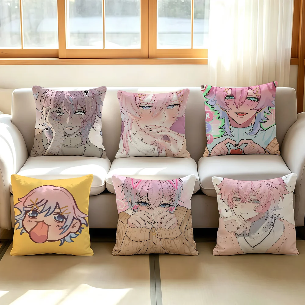 Game 14 Days W-With You R-Ren cushion cover Comfortable Decorative For Bedroom Living room Dormitory Picnic and Holiday