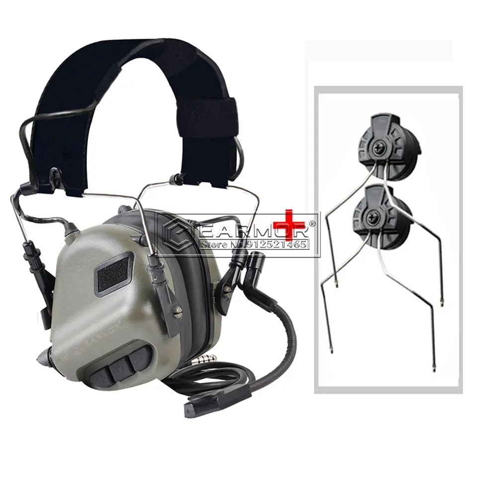 

EARMOR M32 MOD4 Tactical Headset & ARC Rail Adapter Set Shooting Noise Clearance Communication