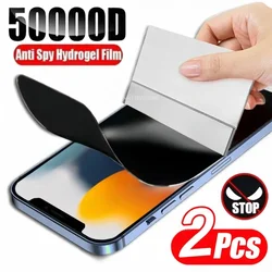 2Pcs Anti-Spy Hydrogel Film  For iPhone 16 11 12 13 15 14 Pro Max For iPhone 14 15 Plus 12 13 Pro X XR XS Max Film