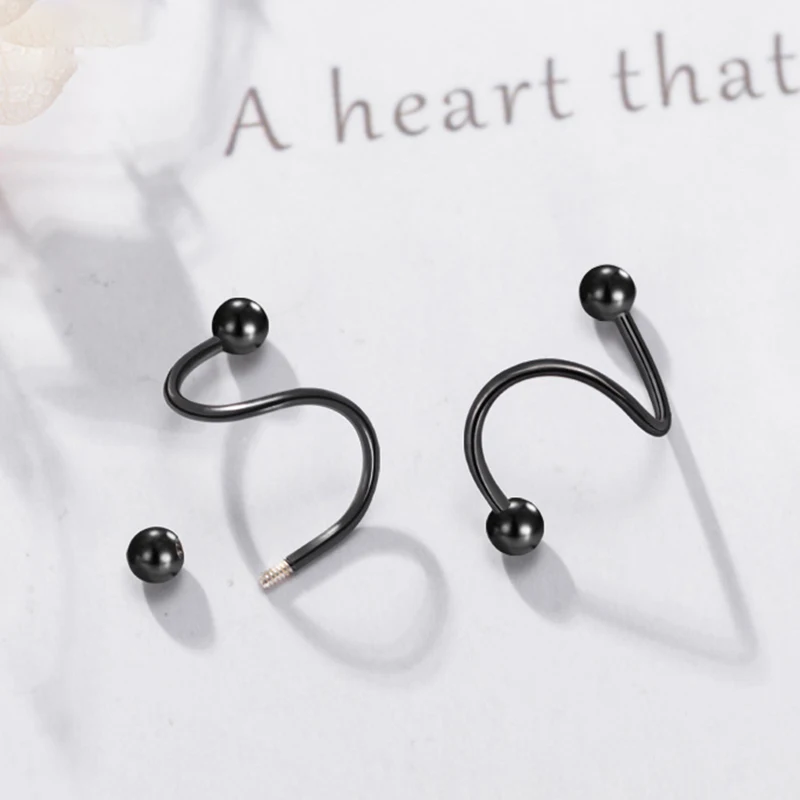 Edelstahl Nase Ring Piercing Hufeisen Spike Septum Piercing Lip Tragus Helix Piercing Körper Piercing Ring Hip Hop 