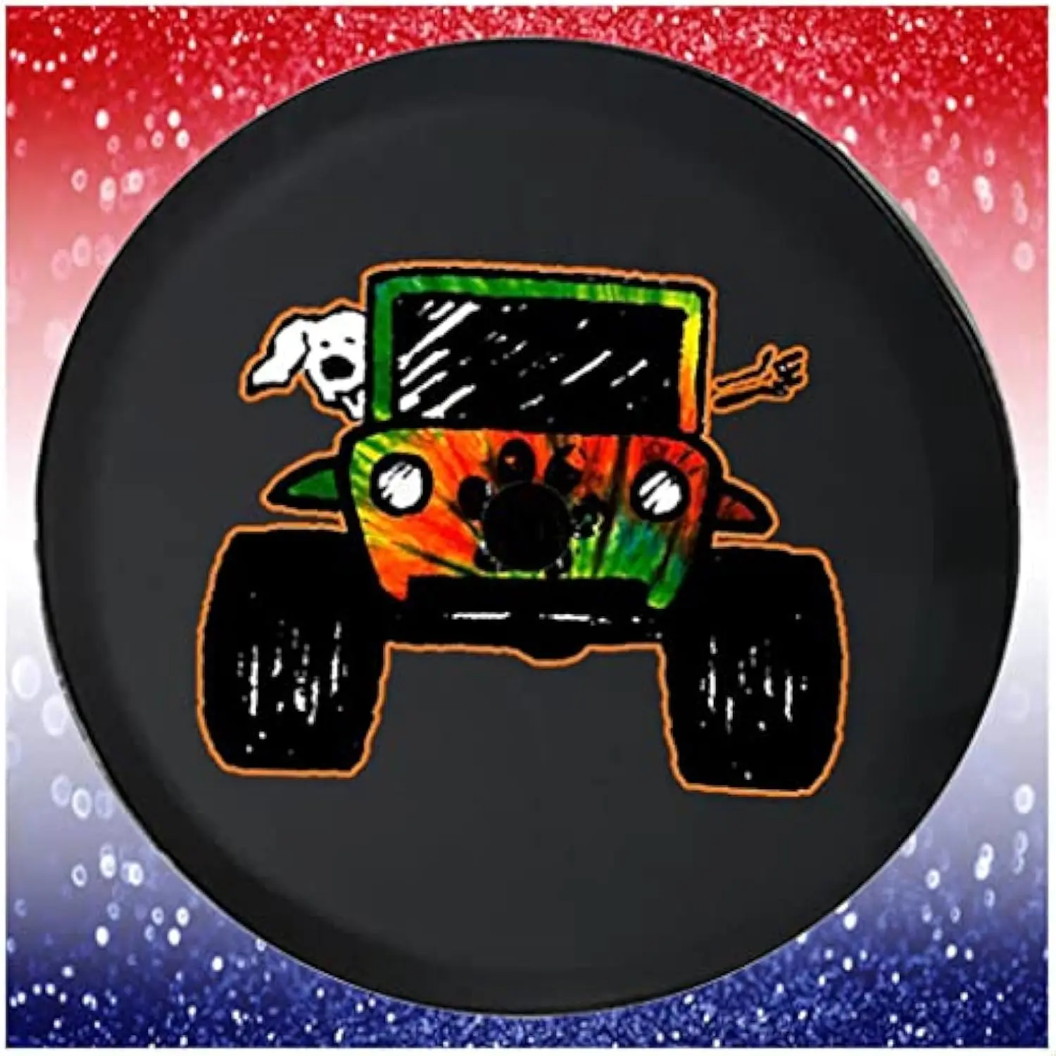 

Чехол для шин Tie Dye Защита запасного колеса с отверстием для резервной камеры