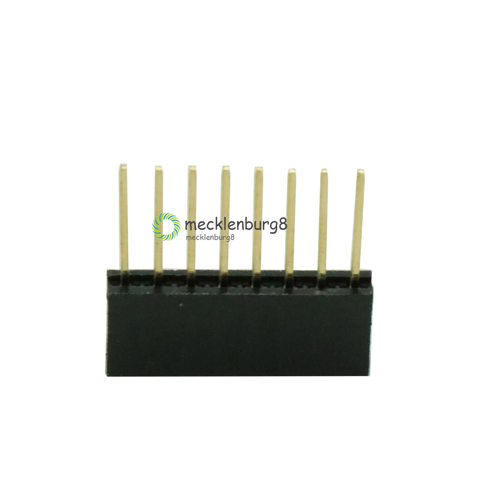 10Pcs 8 Pin Single Row Stackable Shield Female Header 2.54mm Pitch for Arduino