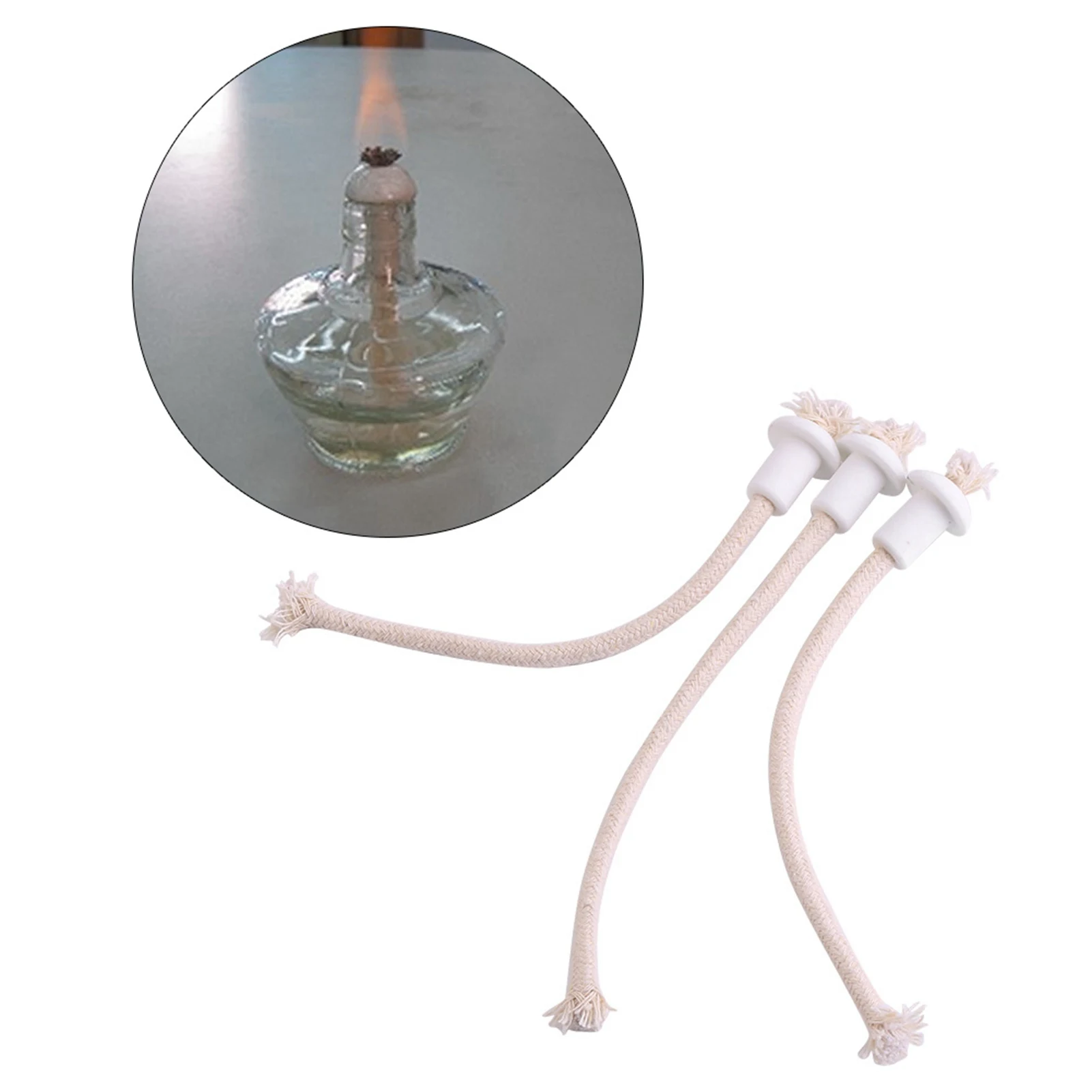7pcs New Cotton Lamp Wick Oil Lamp Wick Ceramic Replacement Wick Holder Durable Cotton Lamp Wick Liquid Paraffin Lamps