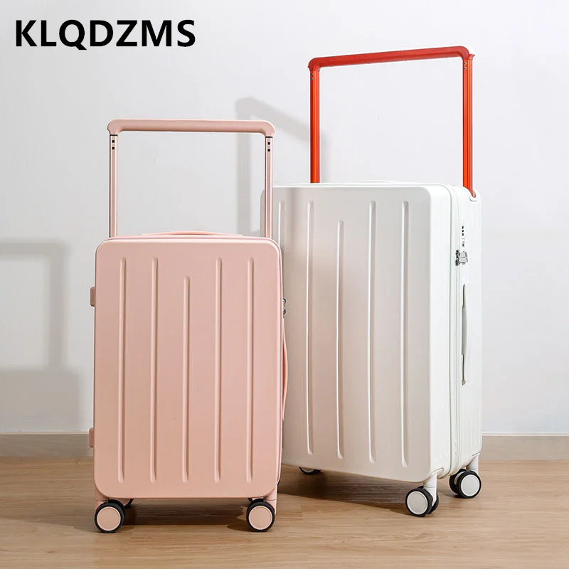 KLQDZMS Carry-on Travel Luggage 20 Inch Women's Boarding Case 22"24"26 Trolley Case Wheeled Travel Bag PC Cabin Suitcase