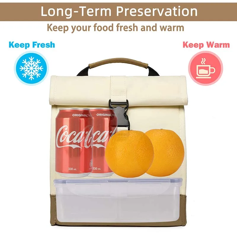 Women's Insulated Lunch Bag, Fashion Tote Leakproof Thermal Lunch Box for Women Girls, Portable Foldable Bag for Office School