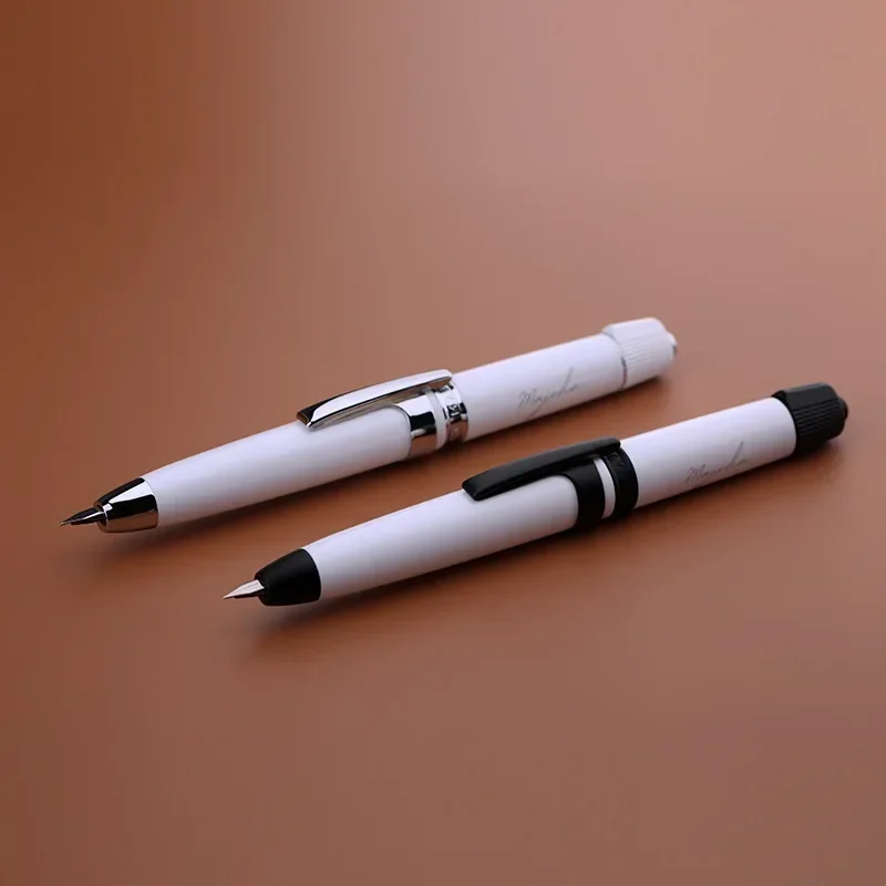 MAJOHN A3 Press Fountain Pen Resin Rotate Retractable Extra Fine Nib 0.4mm WIth Clip & Converter Ink Writing Office School Pen