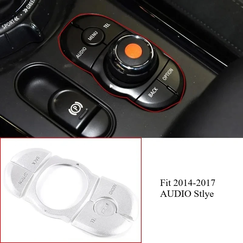 Auto-Multimedia-Tastenabdeckung Zierleisten-Aufkleber Steuerknopf-Aufkleber Autozubehör für MINI Cooper JCW F54 F55 F56 F60 2014-2021
