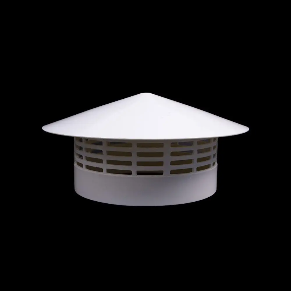 75-200mm Ventilated Rain Cap Smoke Exhaust Hood Exterior Wall Air Outlet PVC Stove Pipe Protector Cover Ventilation System