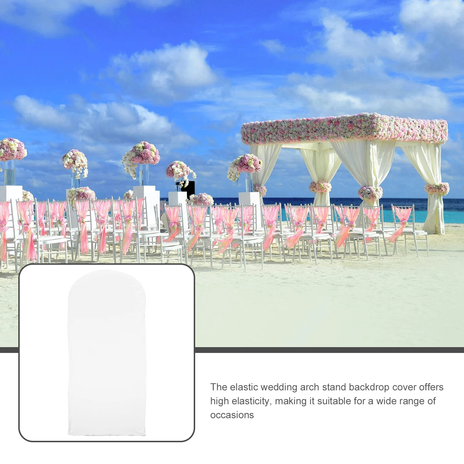 

Elastic Wedding Arch Backdrop Cover Stretchable Decoration Sleeve For Party Bridal Shower Event Stand Cloth Sleeve Outdoor