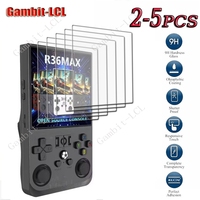 2-5PCS 9H HD Tempered Glass For R36 Max Handheld Game Console 4inch ON R36Max  Screen Protector Cover Film