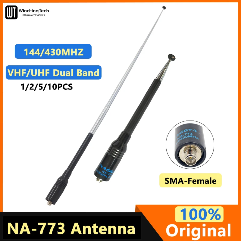 Nagoya NA-773 Antenna UV 5RPlus Flexible Antenna VHF/UHF SMA Female For Quansheng UV-K5 UV-K6 Walkie Talkie Baofeng UV 82Radio