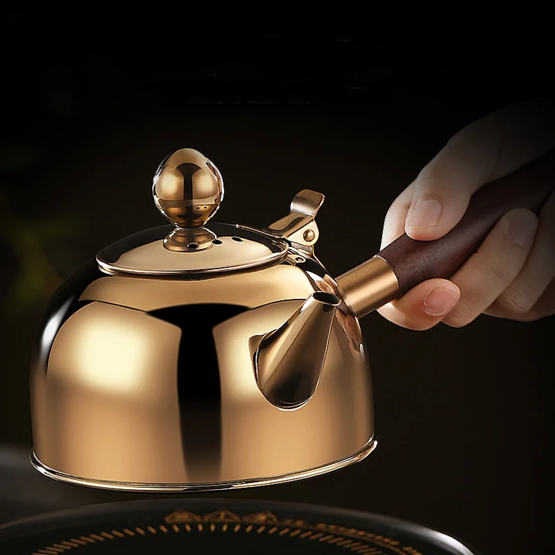 

304 чайник из нержавеющей стали, Индукционная чайная плита, домашний чайник кунг-фу, необычный Глиняный Чайник, кувшин для воды, элегантные Соусники для воды