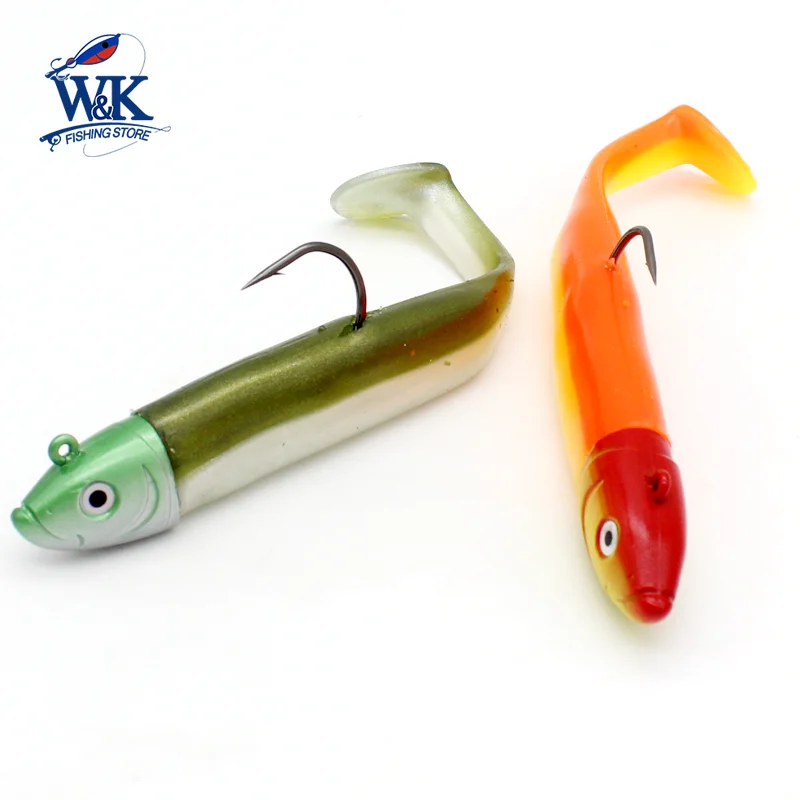 Soft Bait KIT with 120g JIG 14.5cm Paddle Tail for Rock Fish Cod Pollock Trolling Fishing Lure 7.3inch 150g Boat Fishing Vinyl