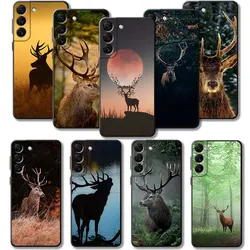 Forest Animal Deer Hunting Camo Phone Case For Samsung Galaxy S23 S22 S21 S20 FE Ultra S10 S9 S8 Plus Note 20Ultra 10Plus Cover