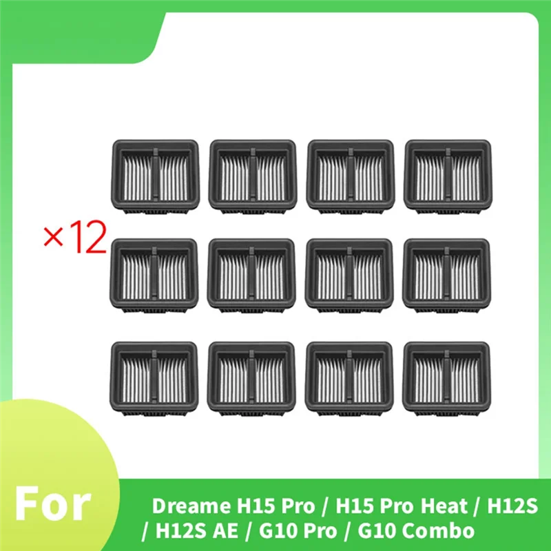 B83B-مرشح بديل 12 قطعة لـ Dreame H15 Pro/H15 Pro Heat/H12S/H12S AE/G10 Pro/G10 كومبو ملحقات المكنسة الكهربائية #4