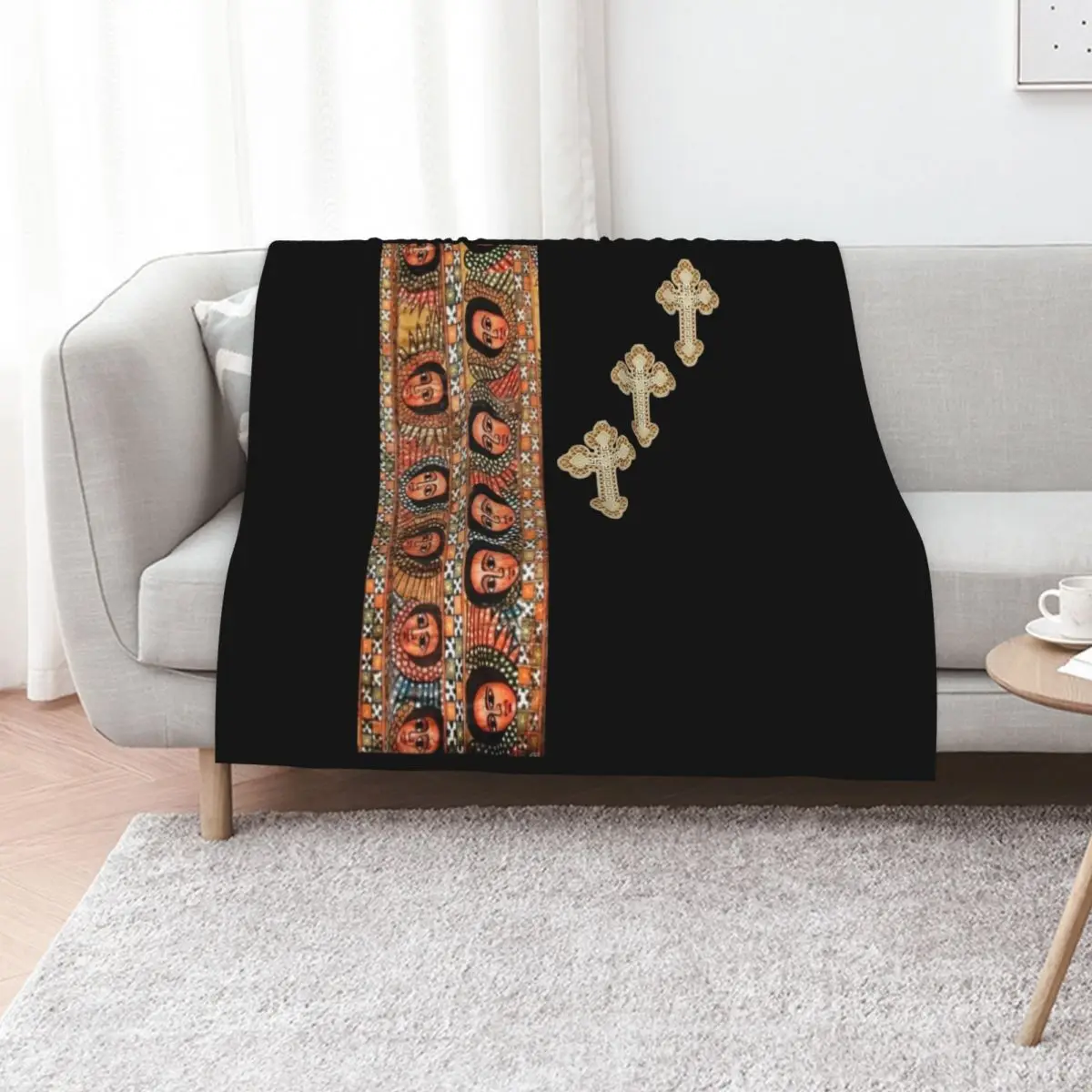 Ethiopian Fashion Throw Blanket Flannel Fabric Decoratives Giant Sofa Decorative Sofas Flannel warm winter Blankets