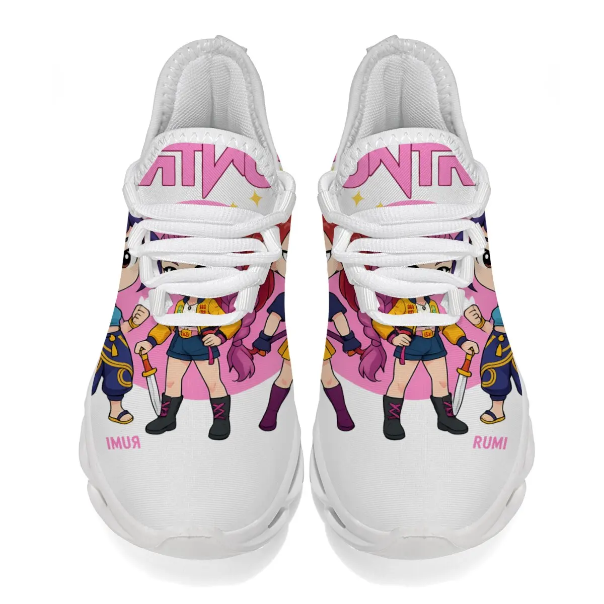 أحذية رياضية بيضاء للأطفال تتميز بتصميمات كرتونية رومي زوي أحذية سلة للفتيات مجموعة أحذية رياضية مكتنزة غير رسمية Zapatillas De Deporte #5