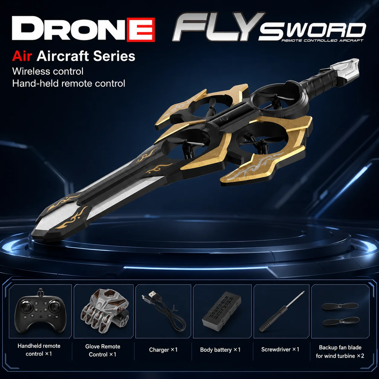 2.4G Remote Control Quadcopter Hand Operated Drone Altitude Hold RC Plane Model Toy