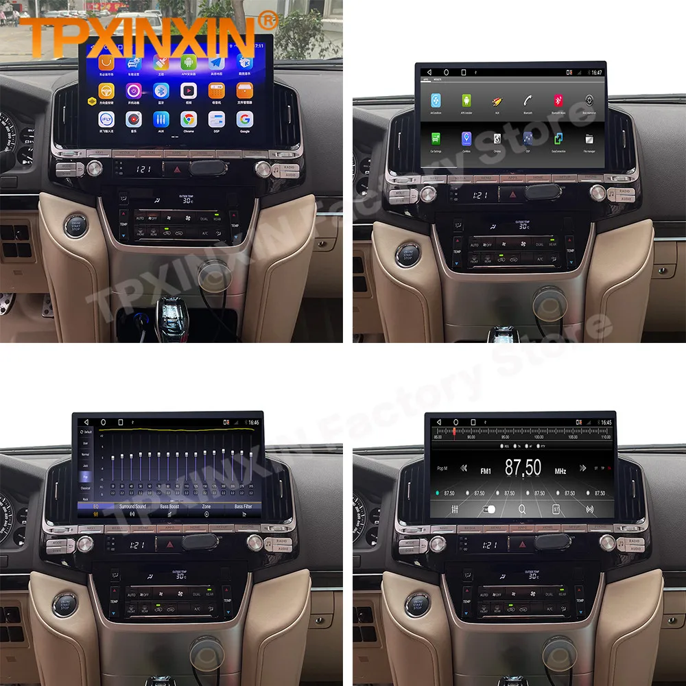 Multimedia Android 10 Player Auto Car Radio Stereo For Toyota Land Cruiser LC200 2016 2017 2018 2019 2020 2021 GPS IPS Head Unit