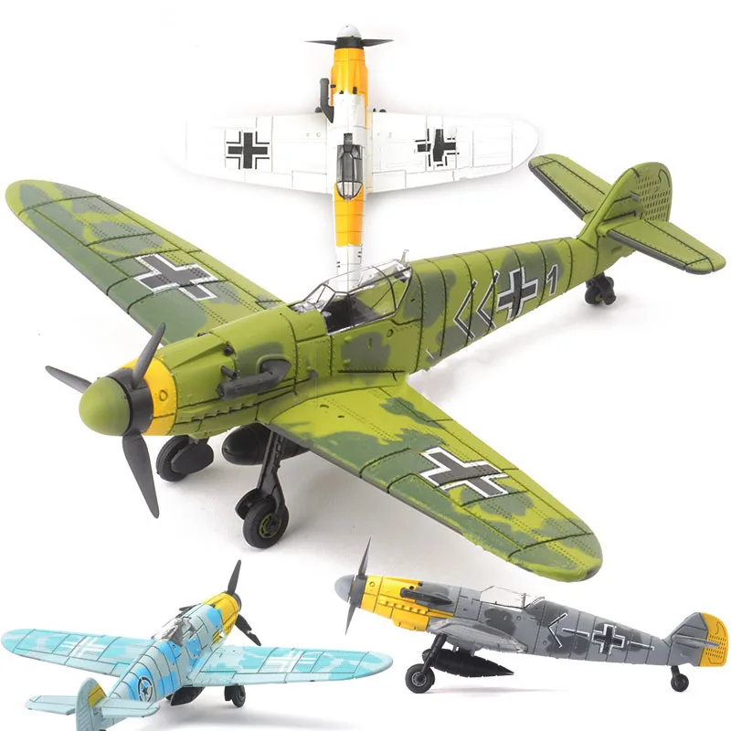 20*18CM  Assemble Fighter Model Toys Building Tool Sets Combat Aircraft Diecast War-II BF-109 Hurricane Spitfire Pirate Military