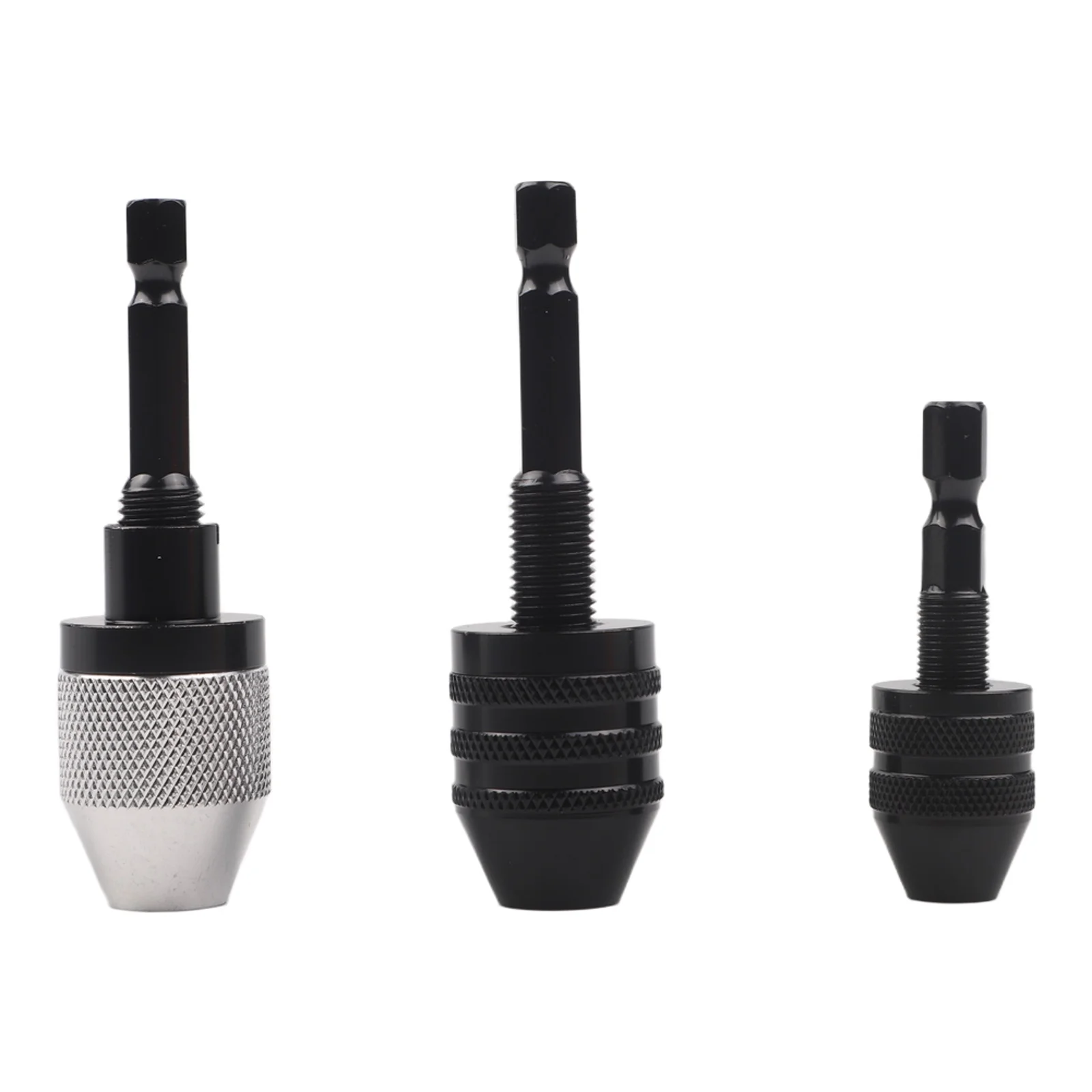 3pc Drill Chuck Quick Change Adapter Shank 6.35mm Hex Drill Converter Tool for Use with Woodworking and Pagoda Bits