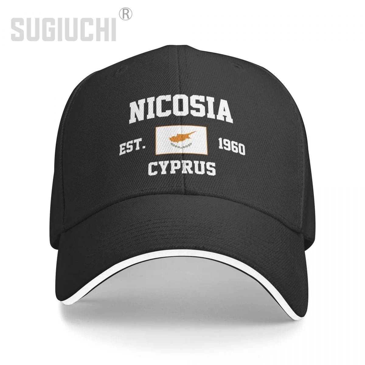 Baseball Cap Cyprus EST.1960 Nicosia Capital Men Women Unisex Hip Hop Sandwich Caps Snapback Golf Hat Fishing